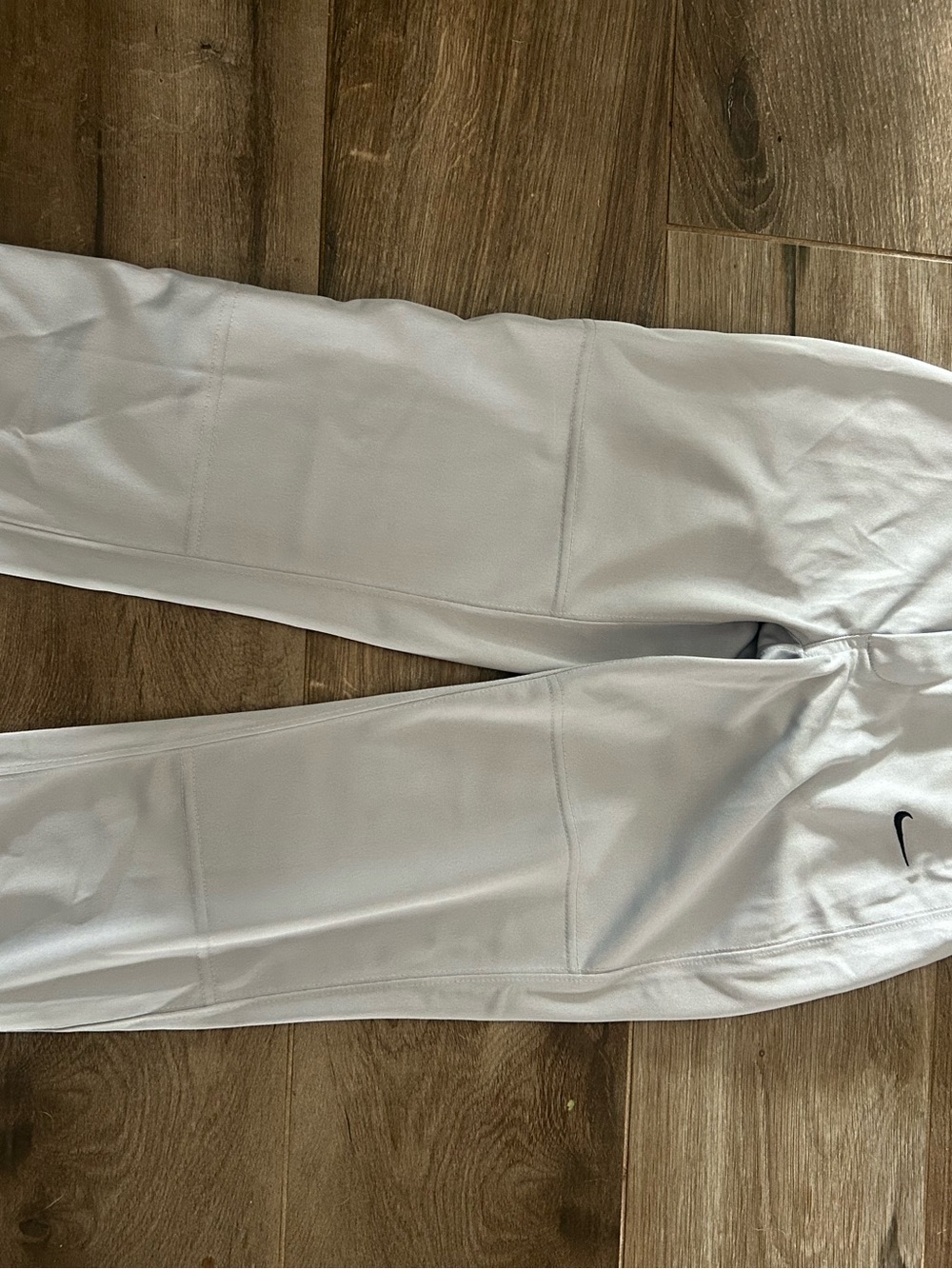 Nike Light Gray Dri-FIT Boys Baseball Pants Athletic Top straight leg